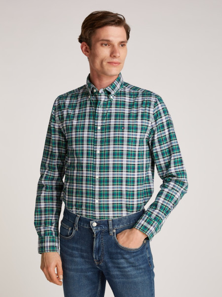 FLEX POPLIN PLAID SMALL RF SHIRT