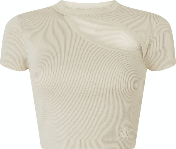 ASYM CUT OUT KNITTED TOP