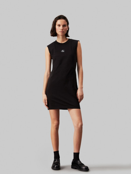 WOVEN LABEL LOOSE TEE DRESS