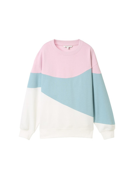 Loose Fit Sweatshirt im Colourblocking