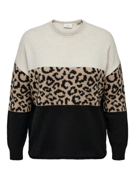 CARJADE ANIMAL LS O-NECK KNT