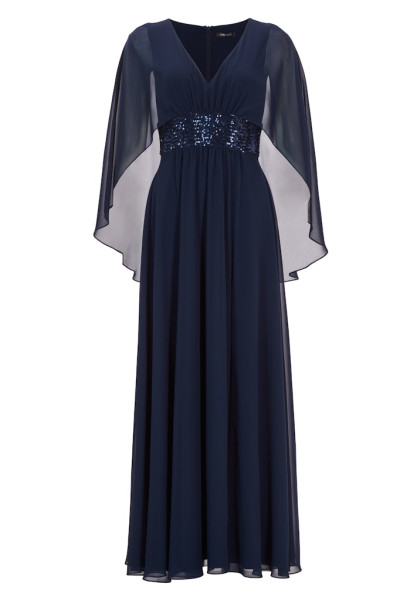 Abendkleid mit Cape aus Chiffon