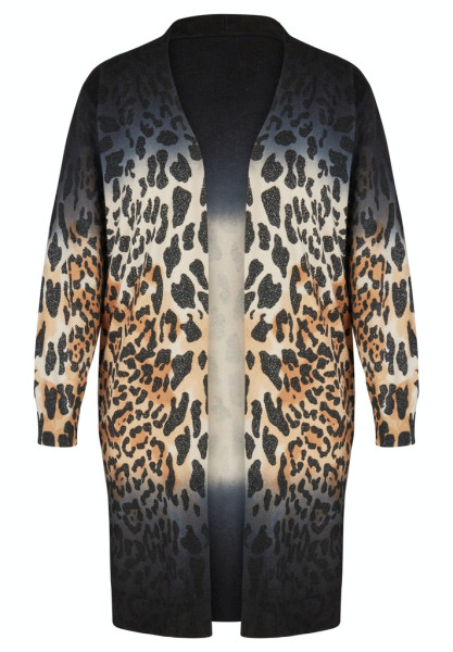 LECOMTE Lange Strickjacke mit Animal-Print