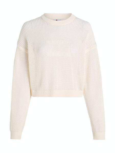 TJW OPEN STITCH FLAG SWEATER