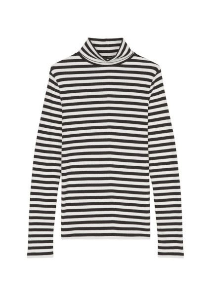 Rollkragen-Longsleeve slim