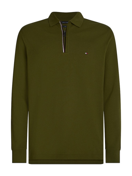 GS ZIP RWB TIPPED L/S SLIM POLO