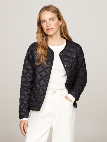 LW DOWN QUILTED COLLARLESS JKT