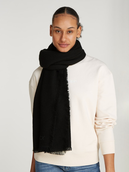 CK EMBROIDERY MW WOOL MIX SCARF