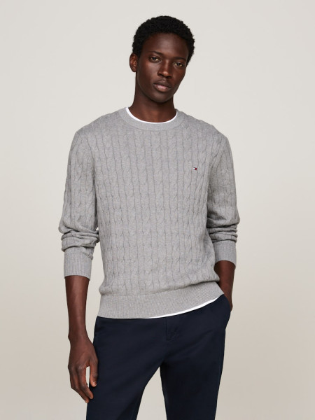 CLASSIC COTTON CABLE CREW NECK