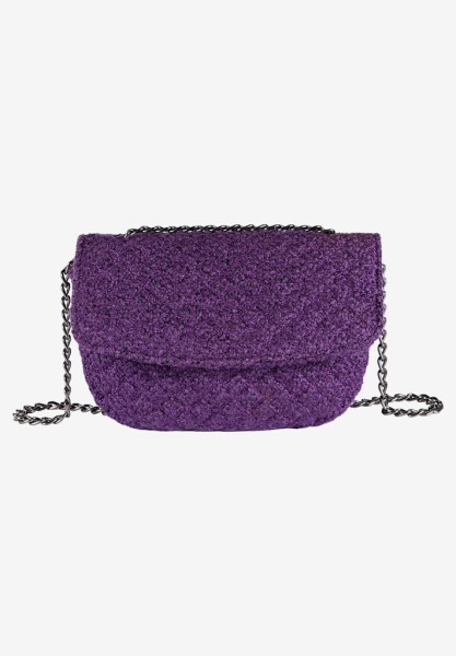 kleine Bouclétasche pure purple Herbst-Kollektion