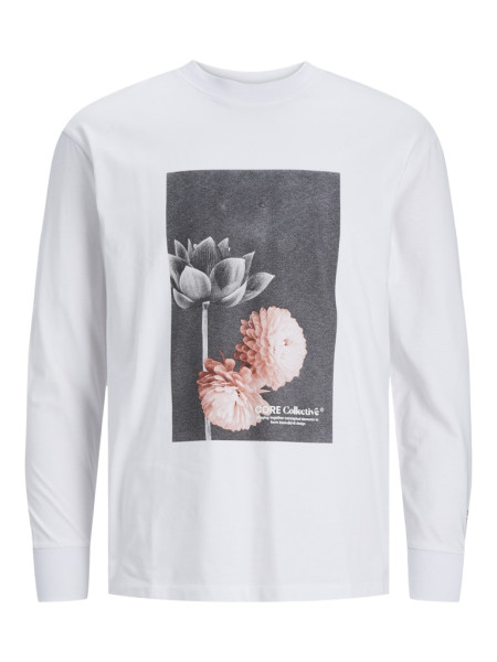 JCOFLOWER PRINTED TEE LS CREW NECK