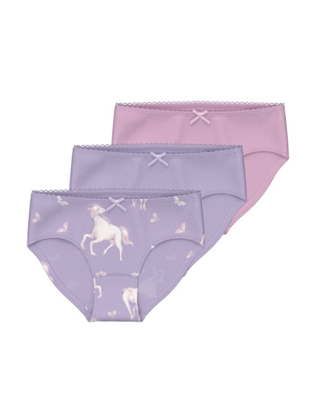 NMFBRIEFS 3P PASTEL LILAC HORSE NOOS