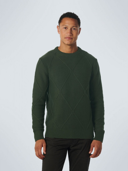 Pullover Crewneck Cable Jacquard With Wool