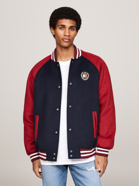 TJM WOOL BLEND CREST BOMBER