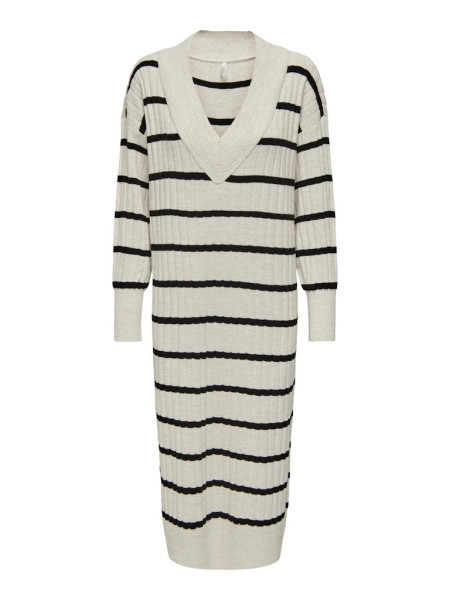 ONLNEW TESSA L/S MIDI V DRESS KNT NOOS